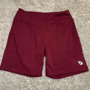 Women’s Baleaf Maroon Athletic Bottoms, Spandex blend Shorts